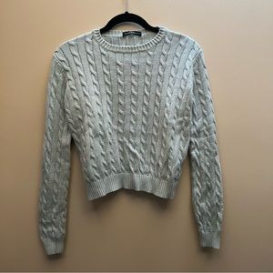 Brandy Melville Cropped Cable Knit Sweater